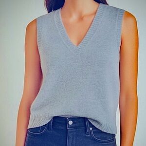 J. Crew Heather Blue Cashmere Sweater, size S